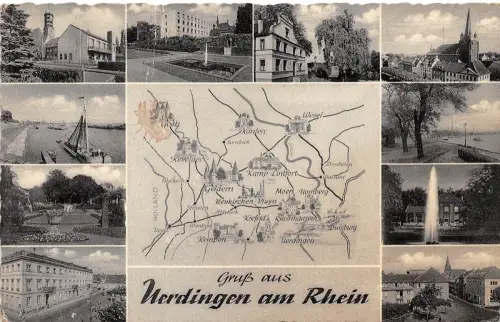 BG23000 Gruss aus Nerdingen am Rhein Landkarte Deutschland CPSM 14x9cm