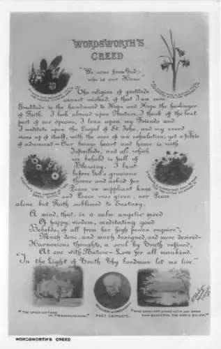 Lot399 William Wordsworth Glaubensbekenntnis Dichter Gedicht Echtfoto UK