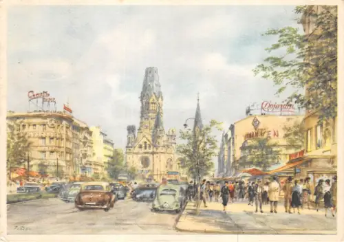 Lot359 Berlin AK Litho Kaiser Wilhellm Gedachtnis Kirche Deutschland