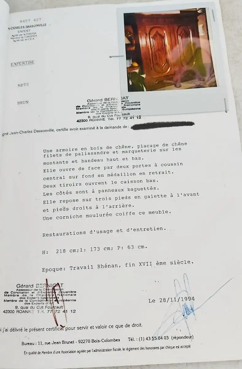 Barockschrank, um 1700, Rheinische Arbeit, Eiche, Intarsien 17