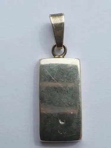 Art Deco Anhänger aus Sterlingsilber mit Bernstein