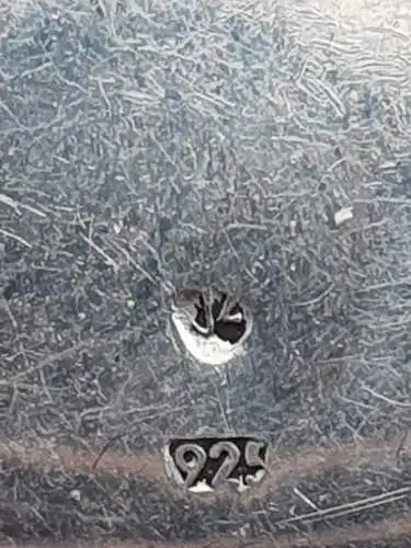 Art Deco Anhänger aus Sterlingsilber mit Bernstein