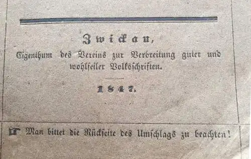 Verein zur Verbreitung guter und wohlfeiler Volksschriften: Altes und  Neues aus der Land- und Hauswirtschaft
Für Leser die gerne über gewöhnliche Dinge nachzudenken pflegen
Verein zur Verbreitung guter und wohlfeiler Volksschriften. 
