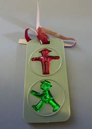 Ampelmännchen: DDR-Ampelmännchen-Anhänger, Kunststoff, Original aus DDR-Produktion, Sammlerstück