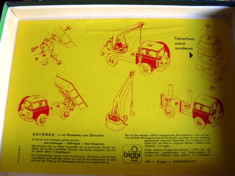 Baukasten: DDR-Baukasten Biggi-Variant, VEB Biggi Waltershausen, OVP ...