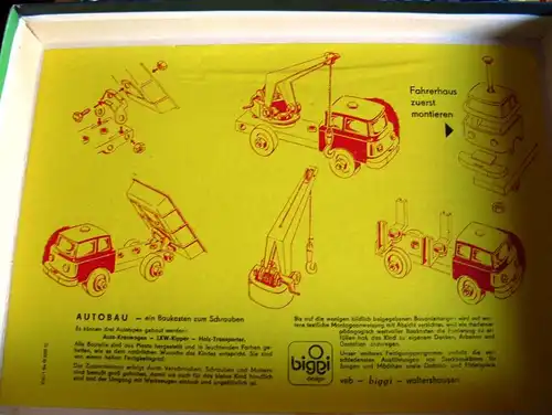 Baukasten: DDR-Baukasten Biggi-Variant, VEB Biggi Waltershausen, OVP, Original aus DDR-Produktion, 80er Jahre