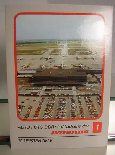  Luftbildserie Interflug, 3-teilig, je 8 farbige Ansichtskarten, Original aus DDR-Produktion, bis 1989