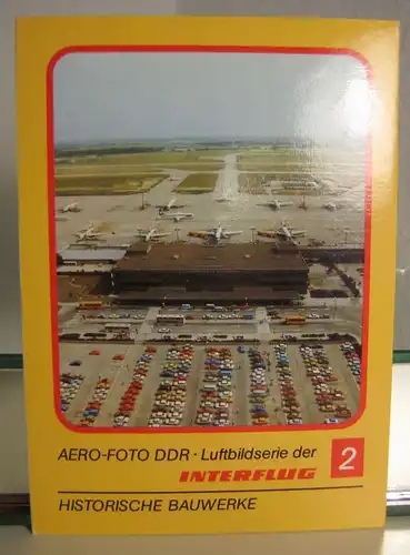  Luftbildserie Interflug, 3-teilig, je 8 farbige Ansichtskarten, Original aus DDR-Produktion, bis 1989