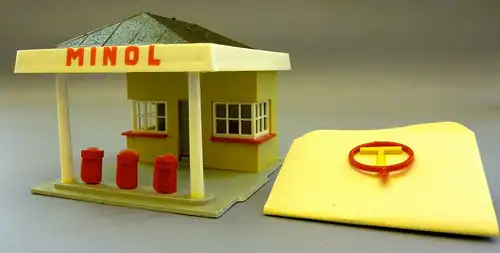 Modellbau: DDR-Bausatz Minol-Tankstelle, VEB VERO, Original aus DDR-Produktion, Ende 70er und 80er Jahre