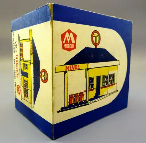 Modellbau: DDR-Bausatz Minol-Tankstelle, VEB VERO, Original aus DDR-Produktion, Ende 70er und 80er Jahre