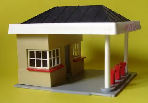 Modellbau: DDR-Bausatz Minol-Tankstelle, VEB VERO, Original aus DDR-Produktion, Ende 70er und 80er Jahre
