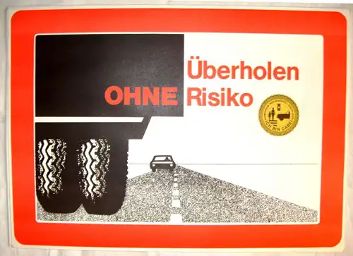 DDR-Automobilia: "Überholen ohne Risiko", Original aus DDR-Produktion 1988