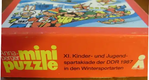 Spielzeug und Sammeln: DDR-Spielzeug - Puzzle XI. Kinder- und Jugendspartakiade, VEB Plasticart, Original aus DDR-Produktion, 1987