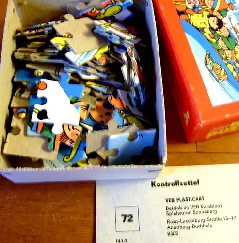 Spielzeug und Sammeln: DDR-Spielzeug - Puzzle XI. Kinder- und Jugendspartakiade, VEB Plasticart, Original aus DDR-Produktion, 1987
