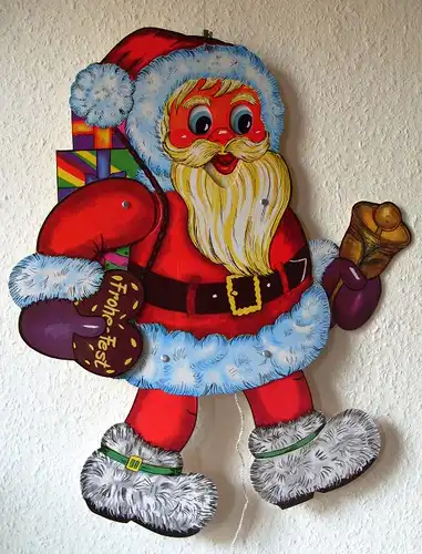 Spielzeug: DDR-Hampelmann - Weihnachtsmann zum Selberbauen, Original aus DDR-Produktion, 80er Jahre