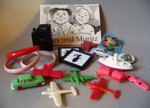 Spielzeug: Preise/ Gewinne Kindergeburtstag - 6er Set für Topfschlagen, Sackhüpfen, Tombola oder andere Aktionen, DDR-Wundertüten mit Originalen aus DDR-Zeiten individuell neu befüllt