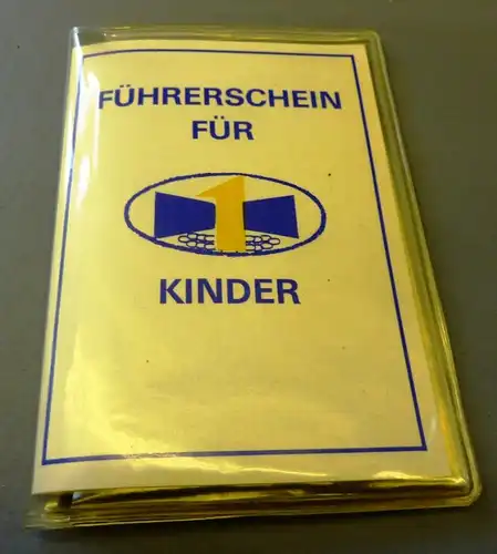 Führerschein für Kinder - Verkehrserziehung, Original aus DDR-Produktion, in Klarsichthülle, 80er Jahre