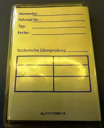 Führerschein für Kinder - Verkehrserziehung, Original aus DDR-Produktion, in Klarsichthülle, 80er Jahre