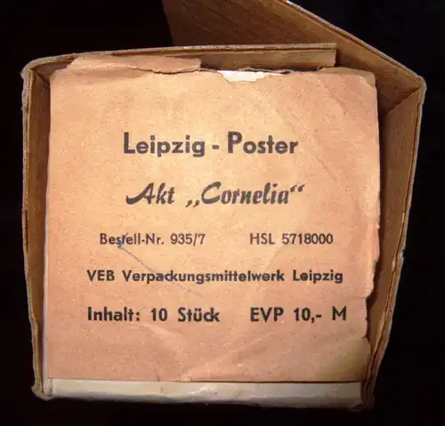 Kunst &amp; Antiquitäten, Fotografie: erotische Fotografie, Poster Akt: Cornelia - von DDR-Star-Fotograf Günter Gueffroy, Leipzig Poster, Original aus DDR-Produktion, 70er/ Anfang 80er Jahre