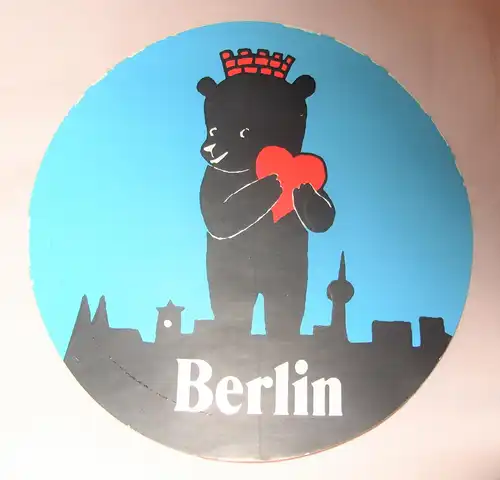 Aufkleber Berliner Bär mit Herz - Werbung für die Hauptstadt der DDR