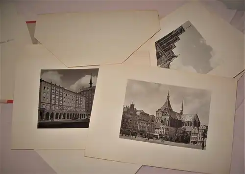 Universitätsstadt Rostock - 36 Original-Fotos, schwarz-weiß - DDR,  ca. 50er/ 60er Jahre