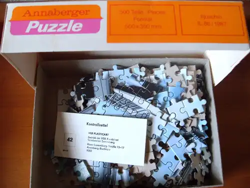 Puzzle  Iljuschin,  IL 86/ 1987,  Annaberger Puzzle,  Original aus DDR-Produktion, 80er Jahre