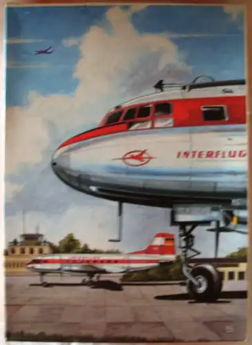 Puzzle  Interflug,   IL 14, Annaberger Puzzle,  Original aus DDR-Produktion, 80er Jahre