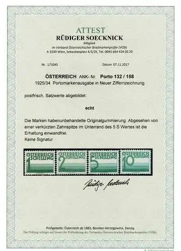Österreich Portomarken 1925 Nr P 132 bis 158 Postfrisch / **