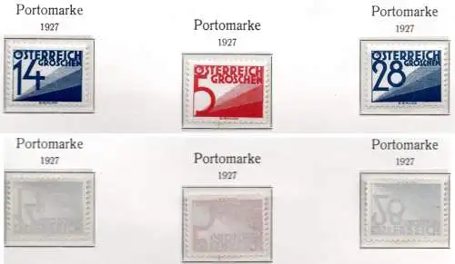 Österreich Portomarken 1925 Nr P 132 bis 158 Postfrisch / **