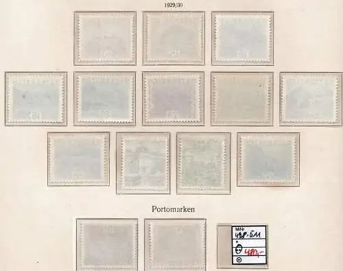 Österreich 1929 Nr 498 bis 511 Postfrisch / **