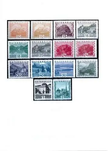 Österreich 1929 Nr 498 bis 511 Postfrisch / **