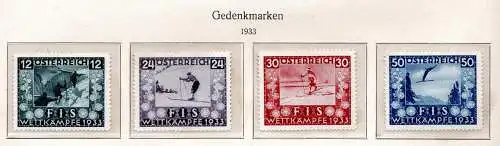 Österreich 1933 Nr 551 bis 554 Postfrisch / **