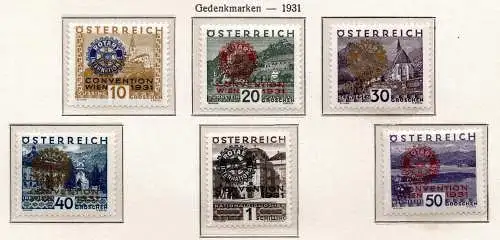 Österreich 1931 Nr 518 bis 523 Postfrisch / **