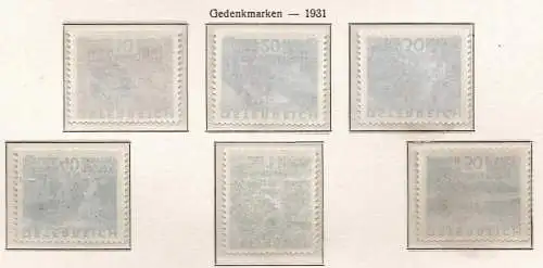 Österreich 1931 Nr 518 bis 523 Postfrisch / **