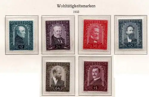 Österreich 1932 Nr 545 bis 550 Postfrisch / **