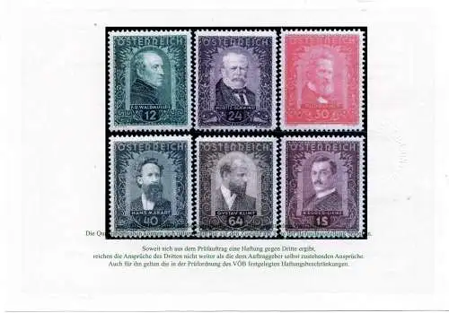 Österreich 1932 Nr 545 bis 550 Postfrisch / **
