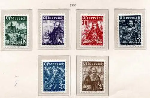Österreich 1933 Nr 557 bis 562 Postfrisch / **