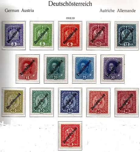 Österreich 1918 Nr 228 bis 242 Postfrisch / **