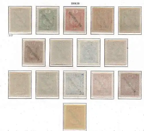 Österreich 1918 Nr 228 bis 242 Postfrisch / **