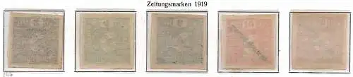 Österreich 1919 Nr 247 bis 251 Postfrisch / **