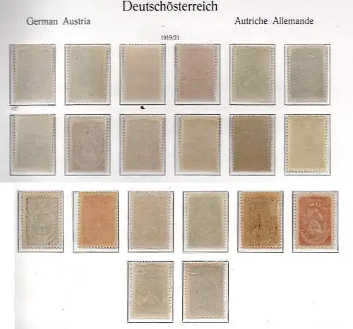 Österreich 1919 Nr 255 bis 274x Postfrisch / **