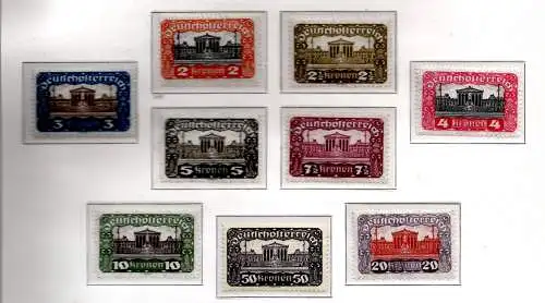 Österreich 1919 Nr 284 bis 292A Postfrisch / **