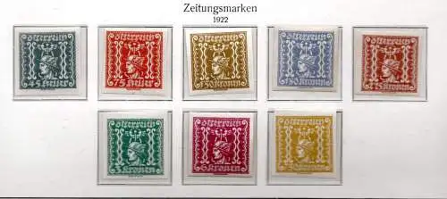 Österreich 1921 Nr 409 bis 416 Postfrisch / **