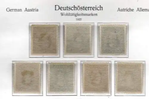 Österreich 1922 Nr 418 bis 424 A Postfrisch / **