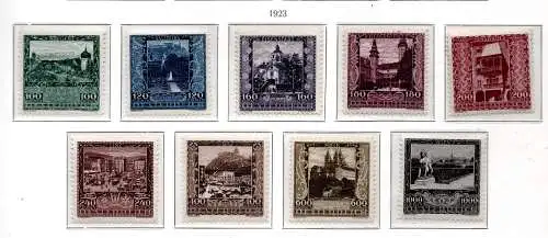 Österreich 1923 Nr 433 bis 441 Postfrisch / **