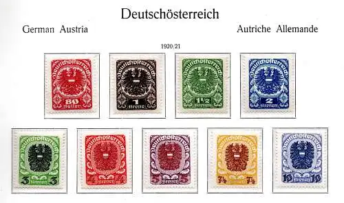 Österreich 1920 Nr 312 bis 320x Postfrisch / **