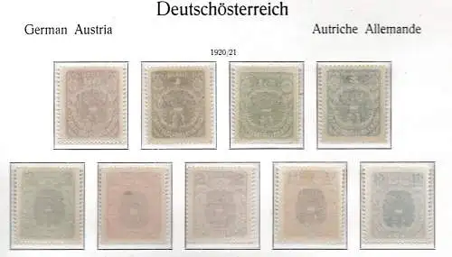 Österreich 1920 Nr 312 bis 320x Postfrisch / **
