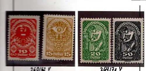 Österreich 1919 Nr 260 bis 271y Postfrisch / **