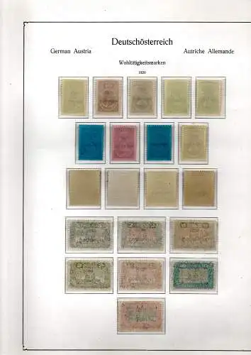 Österreich 1920 Nr 340 bis 359 Postfrisch / **