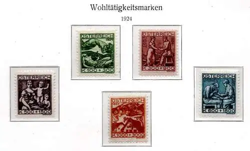 Österreich 1924 Nr 442 bis 446 Postfrisch / **